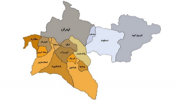 نقشه جدید تهران