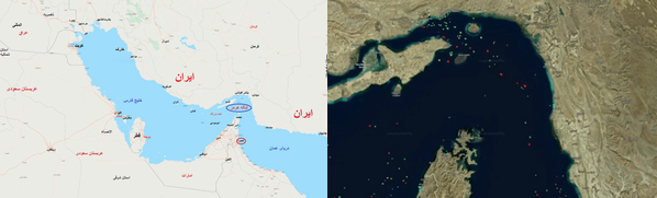 تنگه هرمز مسیر