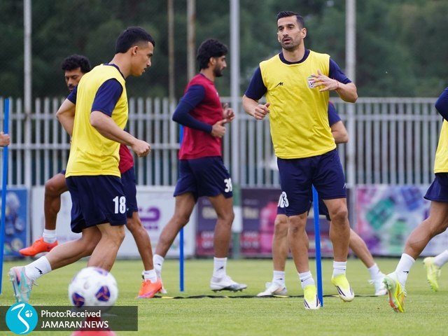 تمرین تیم ملی فوتبال احسان حاج صفی