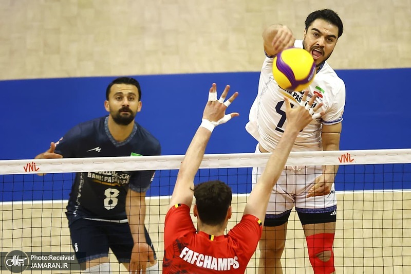 لیگ ملت های والیبال ۲۰۲۶ تیم ملی والیبال ایران بلژیک مرتضی شریفی