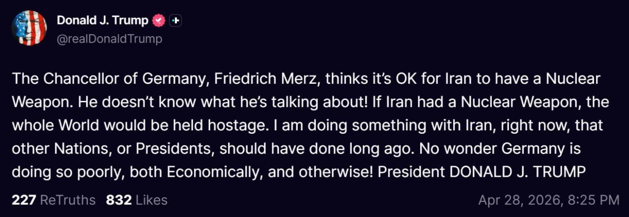 حمله ترامپ به مرتس