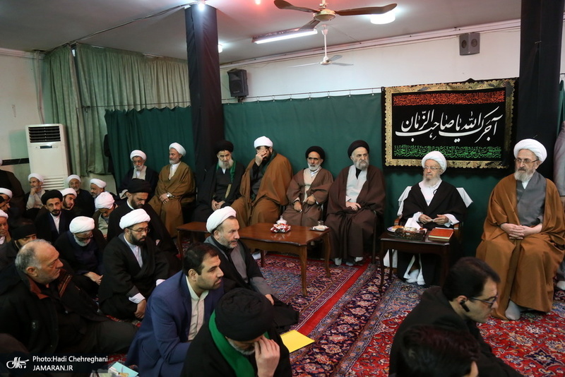 عزاداری در بیوت مراجع عظام تقلید و علما در سالروز شهادت حضرت فاطمه(س)