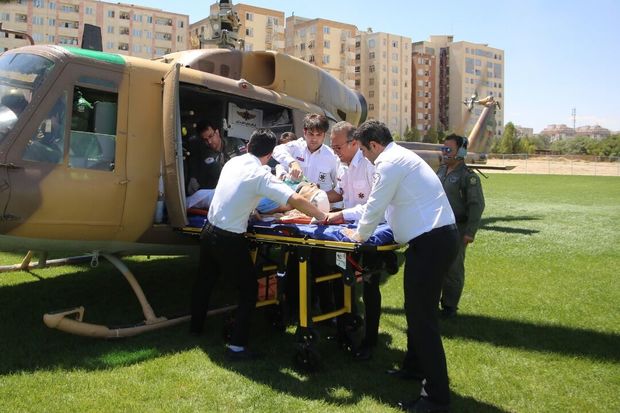 جوان حادثه دیده آشتیانی با امداد هوایی به اراک منتقل شد