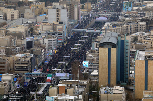 تصاویر هوایی راهپیمایی مردم تهران