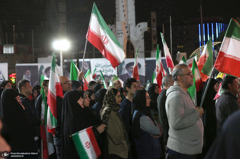 چهل و چهارمین شب اجتماع پرشور مردم در صادقیه