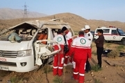 13 کشته و مجروح در حادثه واژگونی خودروی ون در فارس