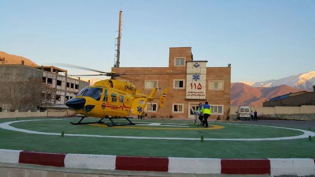 10 حادثه دیده توسط بالگرد به مراکز درمانی البرز
منتقل شدند