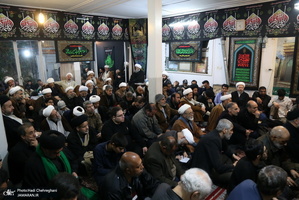 عزاداری در بیوت مراجع عظام تقلید و علما در سالروز شهادت حضرت فاطمه(س)