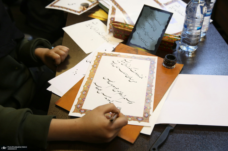 ورکشاپ هنر ی دانش آموزان هنرستان یادگار امام در حسینیه جماران
