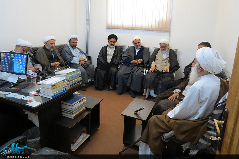 دیدار اعضای موسسه تنظیم و نشر آثار امام خمینی(س) نمایندگی قم با جمعی از مراجع و علما