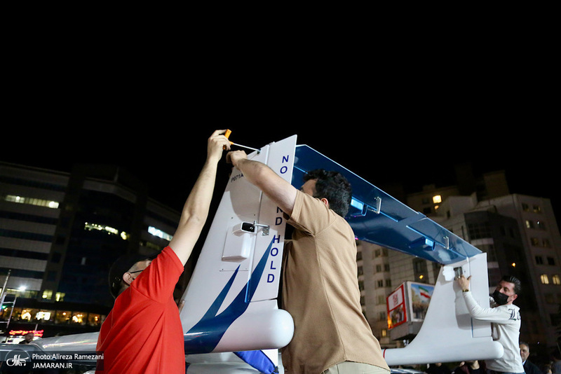 نصب و استقرار پهباد مهاجر 6 در سه راه قیطریه