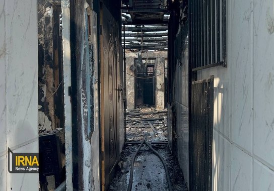 آتش سوزی کمپ ترک اعتیاد در لنگرود (5)