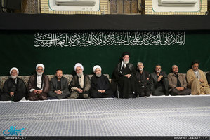 مراسم عزاداری شب تاسوعای حسینی با حضور رهبر معظم انقلاب اسلامی