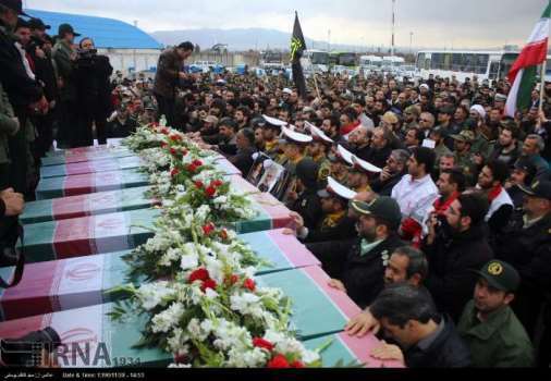 تشییع 11 شهید گمنام دفاع مقدس در آذربایجان شرقی