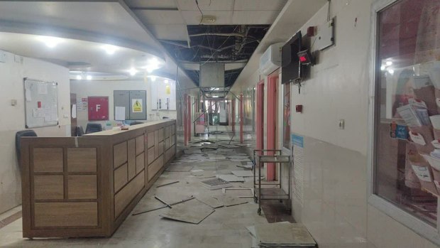 تخریب بیمارستان امام علی(ع) اندیمشک براثر موج حملات موشکی + عکس و فیلم