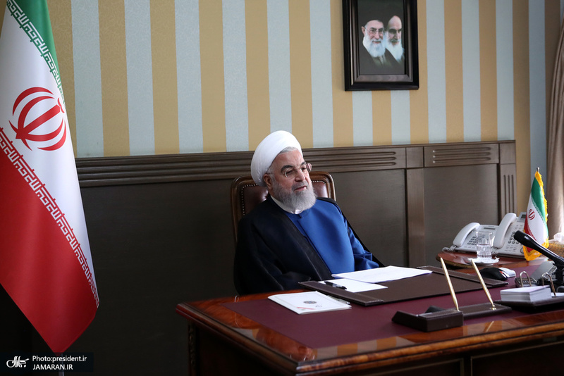 ویدئو کنفرانس رییس جمهور با فرماندهی پلیس راهور کشور ، مراکز درمانی و کارخانه تولید لوازم بهداشتی در چهار استان کشور