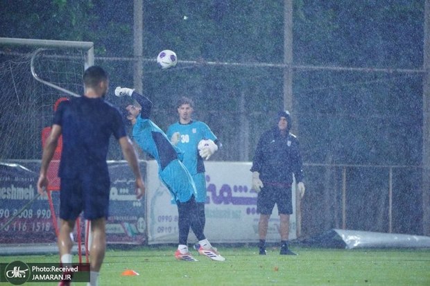 گزارش تمرین تیم ملی فوتبال ایران در عصر طوفانی و بارانی پایتخت+ عکس