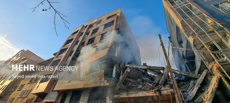 حمله رژیم صهیونیستی به مناطق مسکونی تهران + تصاویر