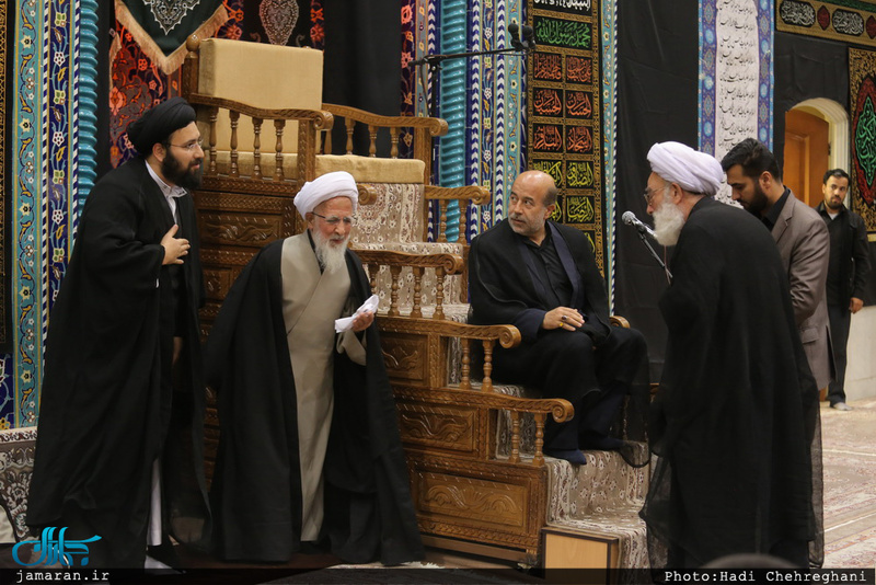 عزاداری اباعبدالله الحسین(ع) در بیت آیت الله العظمی جوادی آملی با حضور سید علی خمینی
