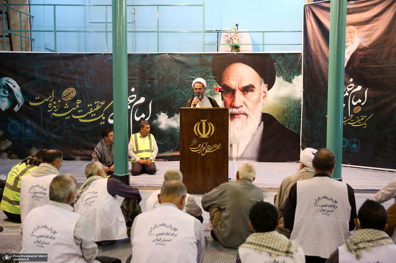 مراسم عزاداری کاروان پیاده زائران امام خمینی (س) استان گیلان در حسینیه جماران