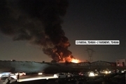 آتش‌سوزی گسترده در کارخانه میهن + عکس و فیلم