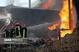 اطفاء انفجار و آتش سوزی کارخانه‌ای در شکوهیه قم