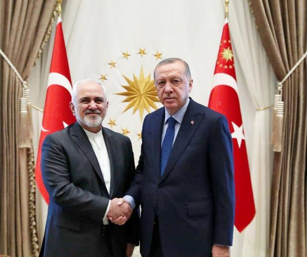 ظریف با اردوغان دیدار و گفت و گو کرد