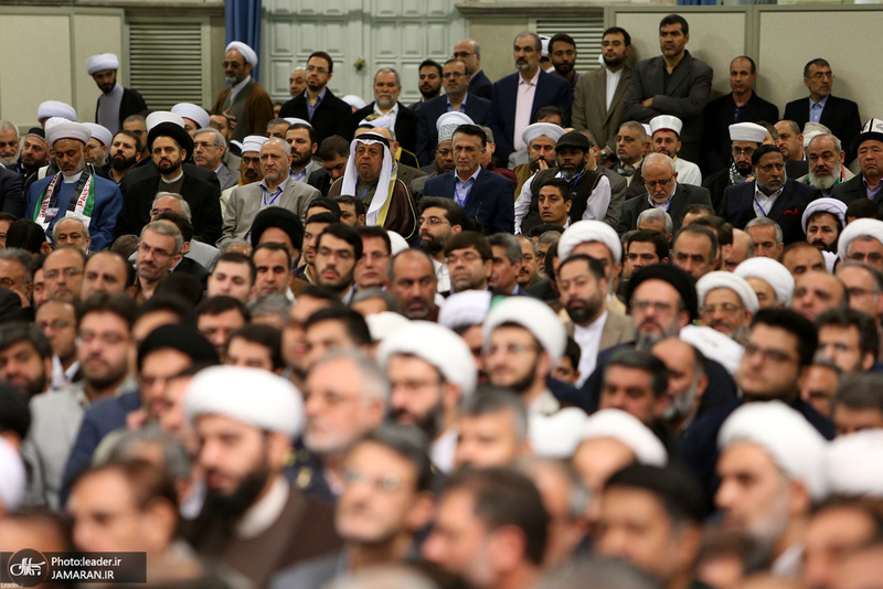 دیدار مسئولان نظام و میهمانان کنفرانس وحدت اسلامى‌ با رهبر معظم انقلاب