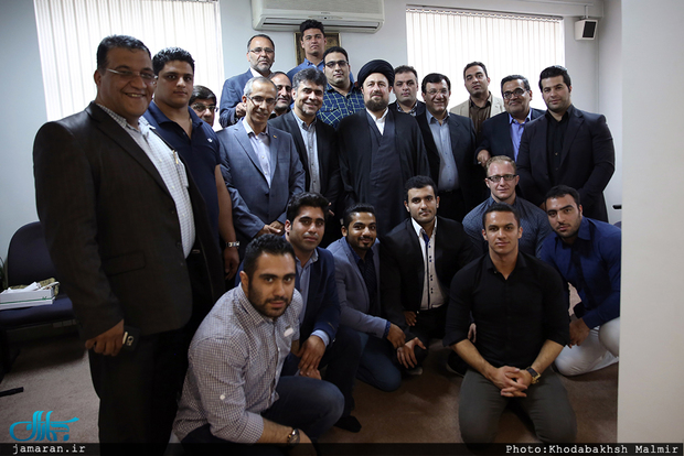 رئیس فدراسیون و اعضای تیم ملی وزنه برداری ایران با سید حسن خمینی دیدار کردند