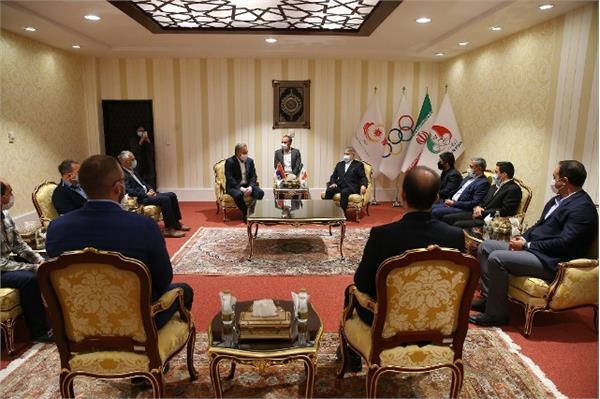 دیدار دکتر صالحی امیری با رئیس فدراسیون کشتی صربستان
