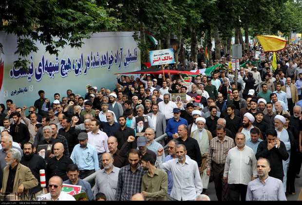 راهپیمایی روز قدس در آستانه اشرفیه برگزار شد