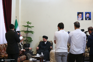 دیدار حجت الاسلام و المسلمین مصطفی پور محمدی با سید حسن خمینی