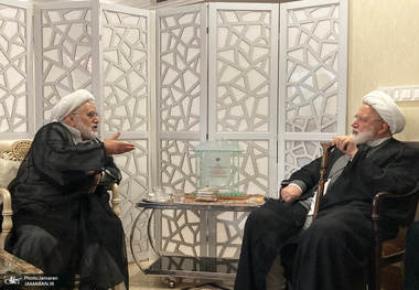 عبدالله نوری به دیدار مهدی کروبی رفت + عکس