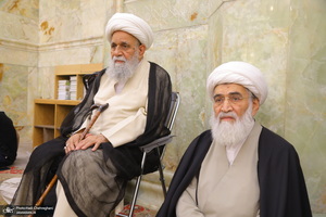 مراسم ترحیم آیت الله نورالله شاه آبادی(ره) در مسجد اعظم قم