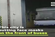 اتوبوس ها نیز ماسک زدند