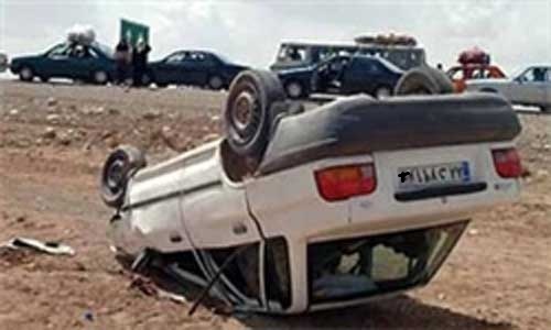 یک کشته بر اثر واژگونی خودرو پراید در بویین زهرا