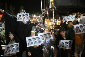 پنجاه و پنجمین شب اجتماع پر شور مردم در میدان تجریش