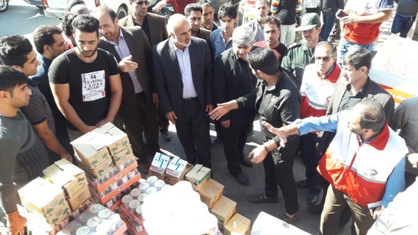 ارسال 6 کامیون کمک مردم پلدختر به مناطق زلزله زده کرمانشاه