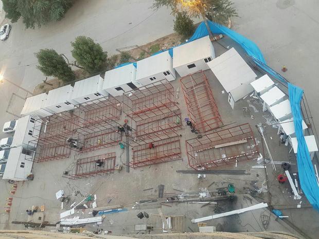 ساخت 30 کانکس توسط قرارگاه جهادی فرجوانی اهواز برای زلزله زدگان کرمانشاه