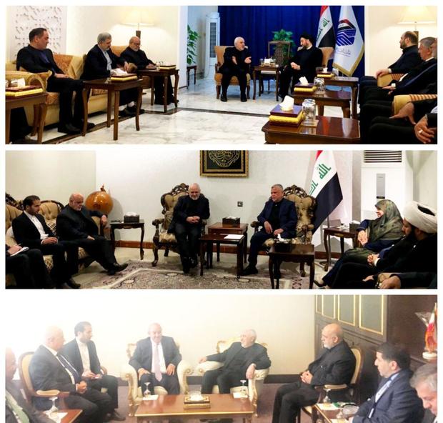 دیدارهای ظریف با سه شخصیت سیاسی عراق