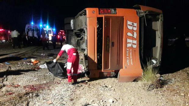 واژگونی اتوبوس در جاده سوادکوه 12 کشته برجای گذشت
