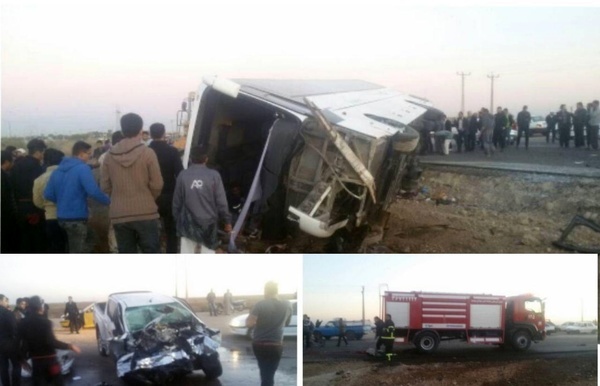 تخطی از سرعت مطمئنه و تجاوز به چپ سواری علت تصادف مرگبار اتوبوس دانش آموزان کرجی
