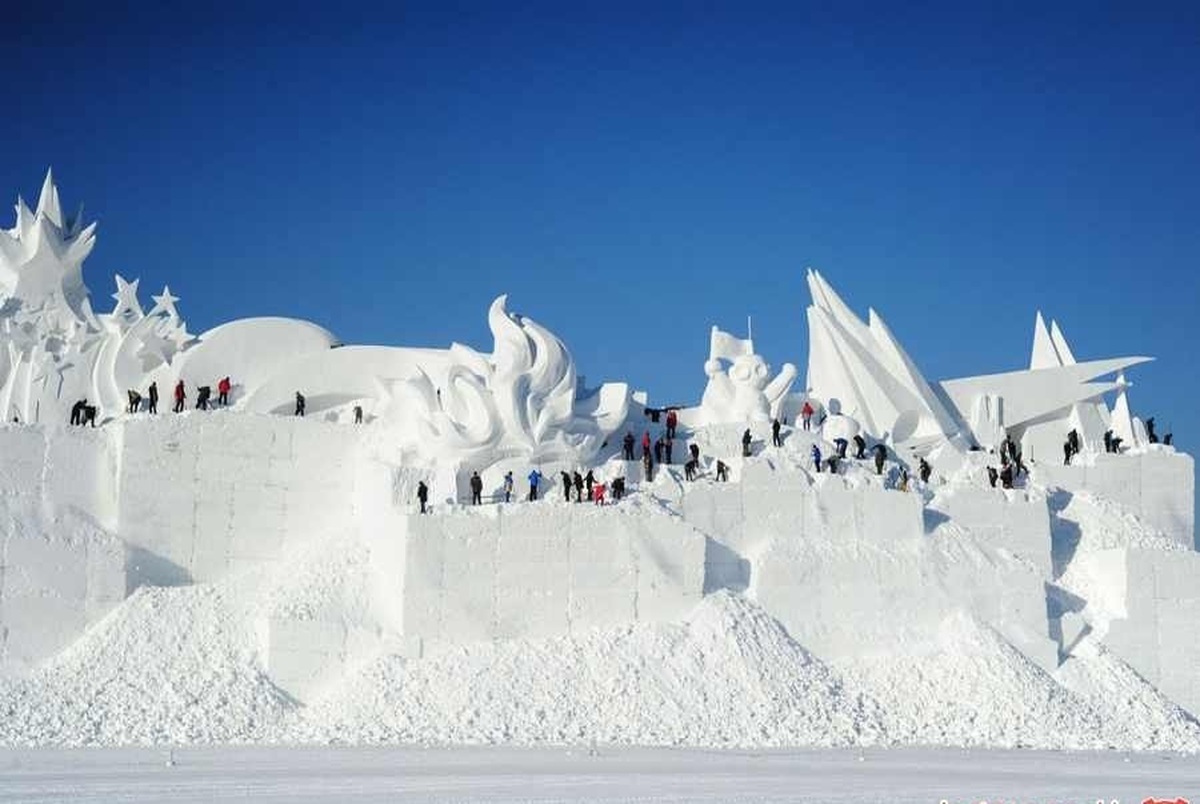 بزرگ‌ترین فستیوال برف و یخ ۲۰۱۹ در چین+ تصاویر