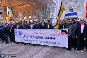 تجدید میثاق جهادگران قرارگاه سازندگی خاتم الانبیا با آرمان های حضرت امام خمینی(س)