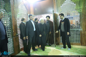 تجدید میثاق رئیس قوه قضائیه و مسئولان عالی قضایی با آرمان‌های امام خمینی(س) 