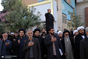 دسته عزاداری شهادت امام عسکری(ع) با حضور آیت العظمی وحید خراسانی