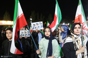 پنجاه و پنجمین شب اجتماع پر شور مردم در میدان تجریش