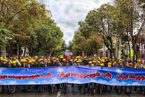 همایش بزرگ دوچرخه‌سواری "بناب، شهر دوچرخه ایران" برگزار شد