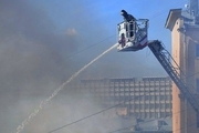 آتش‌سوزی گسترده در مرکز مسکو + عکس