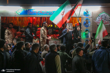 مراسم وداع با پیکر مطهر فرمانده یگان ویژه فاتحین و‌ هم رزمانش